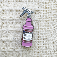 Badges en métal moulé sous pression personnalisés de haute qualité, design crème glacée, nickel noir plaqué, épingles de revers en émail dur de 1,5 pouce
