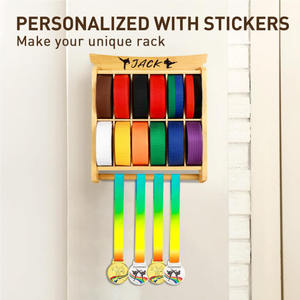 Estante de Taekwondo para Artes artificiales, estante de exhibición de medallas, 12 cinturones, estante de exhibición de cinturón de Karate y trofeo - Product Image 5