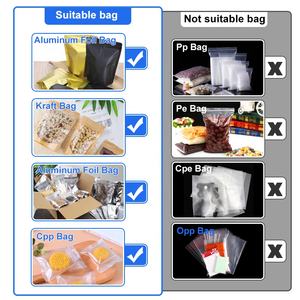 Sellador termorretráctil eléctrico Wallepac de 110V, herramienta de costura, máquina de embalaje de sellado continuo semiautomática para bolsa de papel de aluminio - Product Image 5