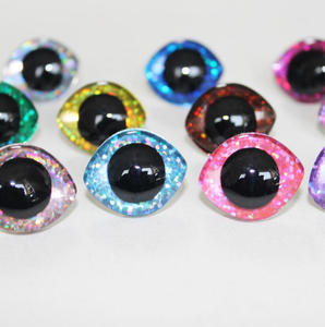 Ojos de seguridad ovalados 3D con purpurina para tejer a ganchillo con arandelas - Product Image 4