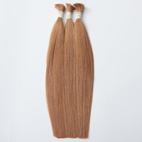 Extensions de cheveux en vrac Remy alignées sur des cuticules vierges brutes blondes de haute qualité 16 "-26" longueur Machine Double trame pour