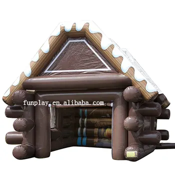 HI 0.55mm PVC Inflatable ฤดูหนาว ski lodge bouncer ปราสาทสำหรับขาย