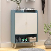 Nouvelle Arrivée : Meuble à Chaussures de Hall Compact et Économique avec Pieds en Bois Surélevés, Rangement Anti-Poussière pour la Maison