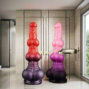 Đồ chơi tình dục bằng silicon mềm hình chó giả tưởng với đế hút chắc chắn, kích thích điểm G & điểm <span class=keywords><strong>P</strong></span>, dành cho phụ nữ, nam giới và các cặ<span class=keywords><strong>p</strong></span> đôi người lớn. - Product Image 3