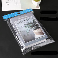 Sac en plastique transparent OPP personnalisé, refermable, auto-adhésif, avec trou de suspension pour l'emballage quotidien des journaux
