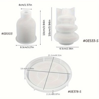 Moule en Silicone Plateau Rond et Vase Irrégulier, Ensemble de 3 Pièces, pour Bricolage Ciment, Plâtre, Résine – Décoration Maison Moderne