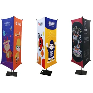 Weihai Wisezone 3D Multifunction Display Stand And Flying Banner Toblerone Banner For Trade Show