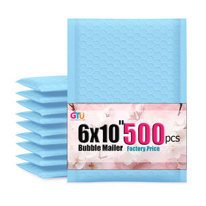 Enveloppes d'expédition en polybulles 6x10 pouces, lot de 500, roses, rembourrées, auto-adhésives, imperméables, biodégradables, écologiques - Product Image 4