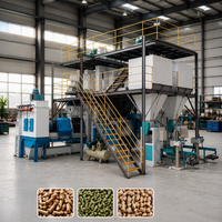 Ligne de production d'aliments pour animaux de 1 à 10 tonnes par heure, machine à granulés pour bovins, ovins, volailles et poulets, à vendre