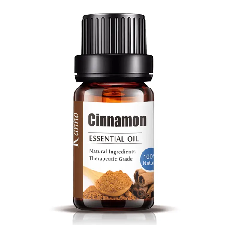 Set di oli essenziali di cannella aromatica rinfrescante naturale con etichetta privata per diffusore