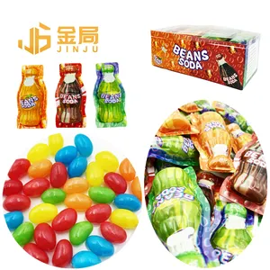 Customized Wholesale Drink Bottle Shape Canned Fruit Flavored Jalea Candy Confectionery Products Jelly Beans