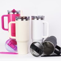 2025 populaire réutilisable Fitness tasse rose 40oz tasse ProTour puissance revêtement détachable Flip paille couvercle gobelet