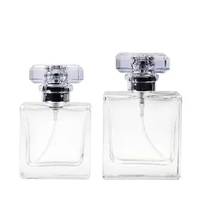 Fancy Elegante Lege Vierkante Fles Parfum 50 Ml Glas