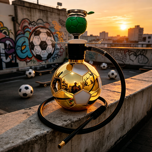 Nouvel ensemble chicha Football Gold Joy, design innovant, chicha portable en aluminium, stylo chicha en stock - Product Image 4