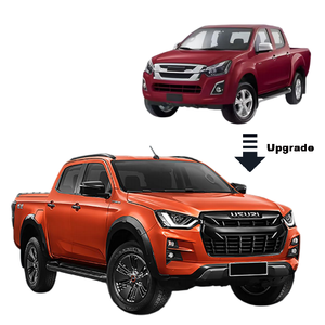 Pour D-MAX 2016-2019 Kit de mise à niveau de l'apparence comprend une protection avant + calandre, un capot moteur et un kit de carrosserie de phares - Product Image 2