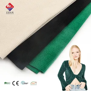 Cheap Price In Stock 95% Polyester 5% Spandex 280gsm Soft Stretch Knit Chenille Fabric For Winter Coat Sweater
