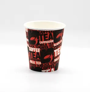 Taza de café de papel desechable, 6,5 oz, 200ml, tazas de papel individuales para bebidas calientes