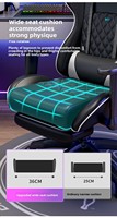Chaise de Gaming Esports Racing Inclinable Pivotante avec Base Cinq Étoiles, Roulettes, Accoudoirs, Revêtement en Cuir Synthétique et Mousse Haute Élasticité
