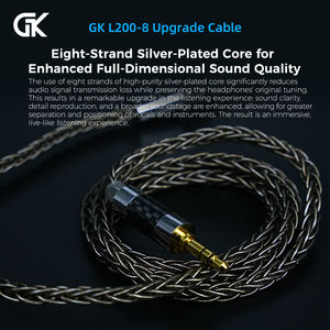 Câble de mise à niveau GK L200-8, noyau à huit brins plaqué argent, qualité sonore multidimensionnelle améliorée GK-KUNTEN GK-Streak - Product Image 1