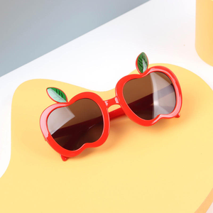 Cute Korean-Style Anti-UV Sunglasses for Kids Boys and Girls with Trendy Orange Gold White <b>Frames</b> for Beach Use - Product Image 3