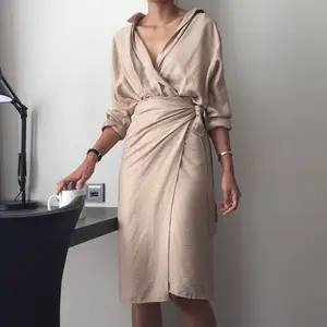 2023 Top vendita donne vestito dalla fasciatura irregolare signore manica lunga Vestidos vestito elegante - Product Image 1