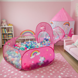 Nuevo Juego <span class=keywords><strong>de</strong></span> Tres Piezas <span class=keywords><strong>de</strong></span> Unicornio Rosa con Arcoíris, Castillo <span class=keywords><strong>de</strong></span> Cuento <span class=keywords><strong>de</strong></span> <span class=keywords><strong>Hadas</strong></span>, Casa <span class=keywords><strong>de</strong></span> Juegos, Túnel <span class=keywords><strong>de</strong></span> Arrastre y Piscina <span class=keywords><strong>de</strong></span> Pelotas para Niños Pequeños - Product Image 5