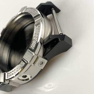 אור שמש זוהר, dazlingpuxury 41x50.5mm316l במקרה נירוסטה 90 cz אבנים, 5 אטם עמיד למים, fits11/2/1 תנועת גודל - Product Image 5