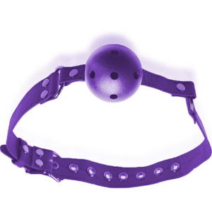 Mordaza de boca púrpura ajustable con bola Juguetes sexuales BDSM Bondage Restricción Pareja Coqueteo Juego de rol - Product Image 2
