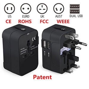 RRTRAVEL <span class=keywords><strong>2023</strong></span> Offre Spéciale EU <span class=keywords><strong>USA</strong></span> UK AUS Plugs All in One avec 2 USB Universal Travel Adapter - Product Image 5