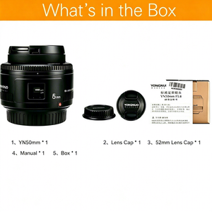 Obiettivo YONGNUO YN 50mm F1.8 a Grande Apertura con Messa a Fuoco Automatica 50mm/f1.8 per Fotocamere DSLR <span class=keywords><strong>Canon</strong></span> EOS - Product Image 2