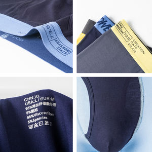 Venta de fábrica, logotipo personalizado, cintura de Color, ropa interior cómoda para hombres, bañadores para hombres adultos - Product Image 4