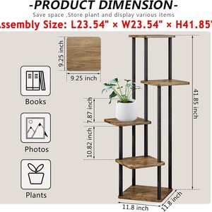 Soporte de Metal Moderno de Varias Capas para Plantas, Estante para Macetas de Interior, Diseño Industrial, Fácil de Montar - Product Image 4