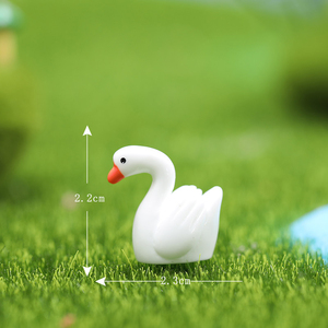 Mini Figura Decorativa de Cisne Blanco en Resina, Adornos de Paisaje, Adornos de Escritorio con Forma de Pájaro, Accesorios para Manualidades - Product Image 5