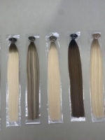 Extensions de cheveux vierges humains à pointe K, extensions de cheveux à pointe plate en kératine, ombré balayage, vente en gros