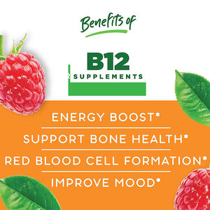 Gommes à la vitamine B12 de 1000mcg de marque privée pour adultes, soutien du métabolisme énergétique et de l'humeur pour hommes et femmes - Product Image 4