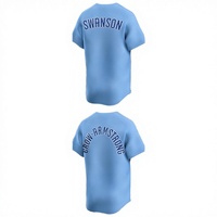 Livraison directe de maillots de baseball brodés Chicago # 18 Shota Imanaga # 7 Dansby Swanson 100% coton à séchage rapide, col en V court, coupe ajustée
