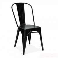 Chaises de salle à manger en métal empilables, durables, de style industriel vintage, pour la maison, le bureau, les cafés et les magasins, à prix abordable.
