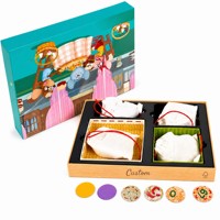 Jeu de société éducatif de logique de multiplication personnalisé OEM, imprimé, écologique, ensemble complet avec sacs de rangement en tissu, jetons numériques et papier