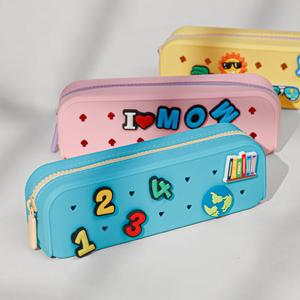 Fashionable Holes Silicone Pencil Case School Stationery Kids Creative <strong>Pen</strong> Bag Waterproof Storage <strong>Pouch</strong> - Product Image 1