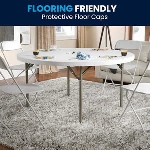 Groothandel 5 FT ronde tafel, niet-opklapbaar, weerbestendig, geschikt voor thuis- en winkelgebruik - Product Image 3