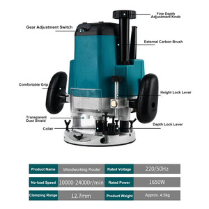 Professional 1800w Electric Wood Trimmer Router 110V/220V <b>Power</b> <b>Tool</b> High Precision Woodworking <b>Tool</b> for Global Sourcing - Product Image 3