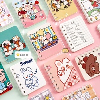 Carnet à spirales A7 de dessin animé, 80 pages, papeterie d'apprentissage, carnet à feuilles mobiles mignon, carnet de poche portable pour étudiants, cadeau en gros