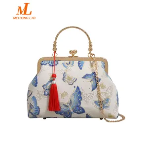 2024 high quality ladies chain shoulder purses luxury designer women butterfly evening clutch handbags