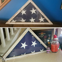Grande vitrine pour drapeau funéraire, support triangulaire militaire avec fixation murale et plexiglas poli