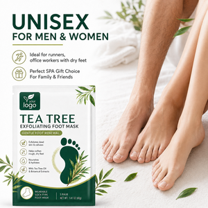 Masque pour les pieds hydratant et exfoliant, style chaussette, à l'arbre à thé et à la camomille, pour talons fendillés et peaux sèches et squameuses, marque privée, soin spa - Product Image 4