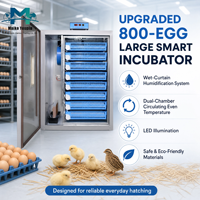 Incubateur Avicole Automatique Solaire Double Alimentation 800 Œufs avec Retournement Automatique à 360° pour Usage Industriel/Commercial – Taux d'Éclosion Élevé – Vente en Gros