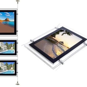 Advertising Window Display Acrylic Sandwich Led Poster Frame Crystal Led Frame Menu Board A1 Ultra-Thin Poster Light <b>Box</b> - Product Image 1