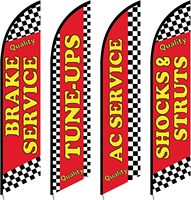 Drapeau publicitaire extérieur personnalisé avec mât et base croisée pour concessionnaires automobiles et salles d'exposition – Vente en gros