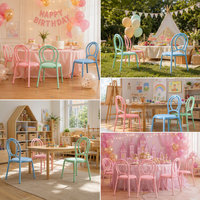 Chaise empilable portable pour enfants en plastique, petit tabouret au design moderne, idéal pour salon, école, fête d'anniversaire, événement - Offre Spéciale