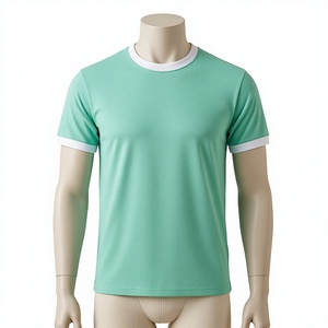 Silk Screen Printed Pure Cotton Solid Colour Short Sleeve Vintage <b>T</b> <b>Shirt</b> for Men Breathable <b>Moisture</b> <b>Wicking</b> Custom Righnstone - Product Image 1